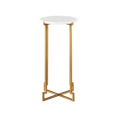 Annalee Accent Table White/Bronze - Martha Stewart