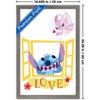 Trends International Disney Lilo & Stitch (2002) - Window Love with Angel Framed Wall Poster Prints - 3 of 4