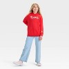 Kids' Fleece 'Love' Hoodie Sweatshirt - Cat & Jack™ Red - 4 of 4