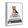 Stupell Industries Book Stack Yorkie Dog Glam Fashion Watercolor Framed Giclee Art - 2 of 4