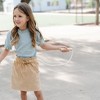 Hope & Henry Girls'  Puff Sleeve Ruffle Edge Sweater, Kids - 3 of 4