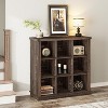 Farmhouse Wood Book Shelf, 9-Cube Storage Organizer Bookshelf, 3-Tier Minimalist Floor Standing Display Cabinet for Home Office - 3 of 4