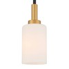 Possini Euro Design Black Soft Gold Mini Pendant 5 1/4" Wide Modern White Shade Fixture for Dining Room House Home Foyer Kitchen - 3 of 4