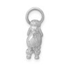 Black Bow Jewelry 14k White Gold 3D Textured Poodle Charm or Pendant - 2 of 4