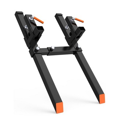 43" 2000LBS Heavy Duty Pallet Forks,Tractor Bucket Forks with Adjustable Stabilizer Bar for Loader Bucket Skid Steer Tractor, Black