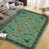 Insect Area Rug Washable Rugs, Botanical Non Slip Stain Resistant Large Carpet for Living Room Bedroom Dining Room Nursery Farmhouse Hallway Entryway - 2 of 4