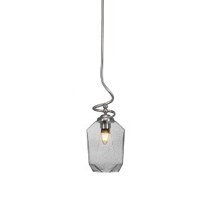 Toltec Lighting Capri 1 - Light Pendant in  Brushed Nickel with 6.25" Smoke Shade - 1 of 1