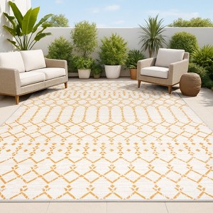 JONATHAN Y Ourika Moroccan Geometric Textured Weave Indoor/Outdoor Area Rug - 1 of 4