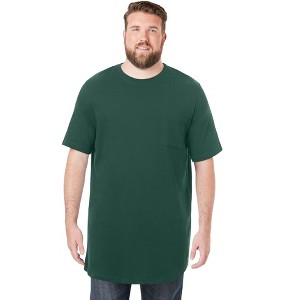 KingSize Shrink-Less Lightweight Longer-Length Crewneck Pocket T-Shirt - 1 of 4