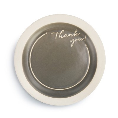 DEMDACO Thank You Celebration Plate Gray