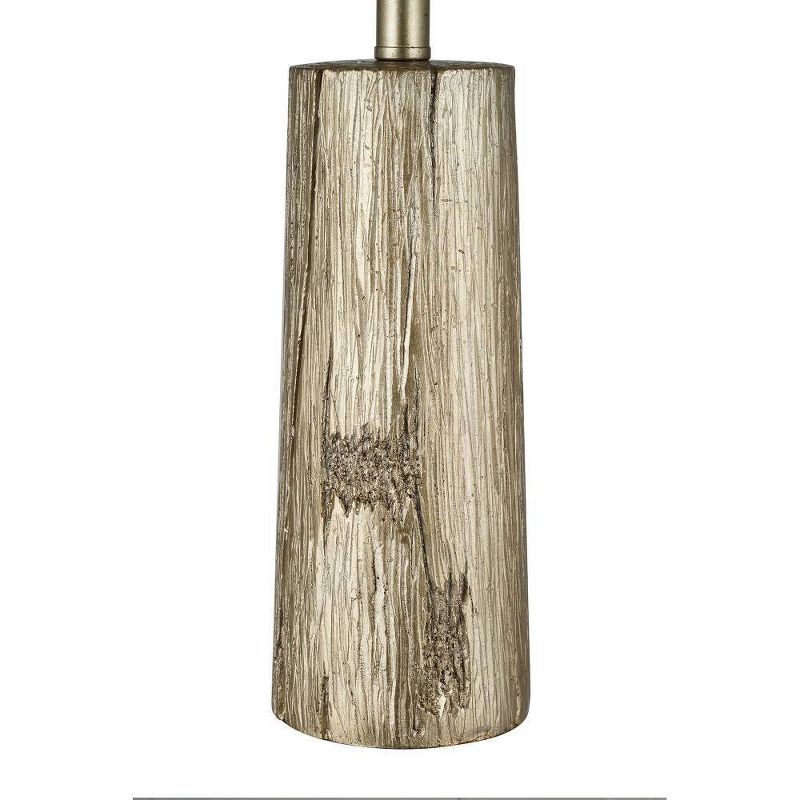 24&#34; Faux Wood Table Lamp Silver - Cresswell Lighting, 4 of 10
