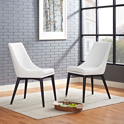 Set of 2 Viscount Dining Side Chair Vinyl - Modway