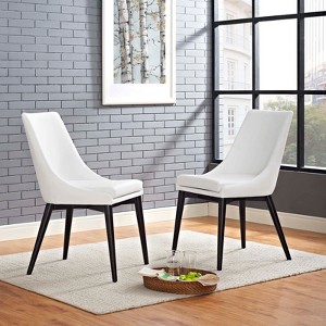 Set of 2 Viscount Dining Side Chair Vinyl - Modway - 1 of 4