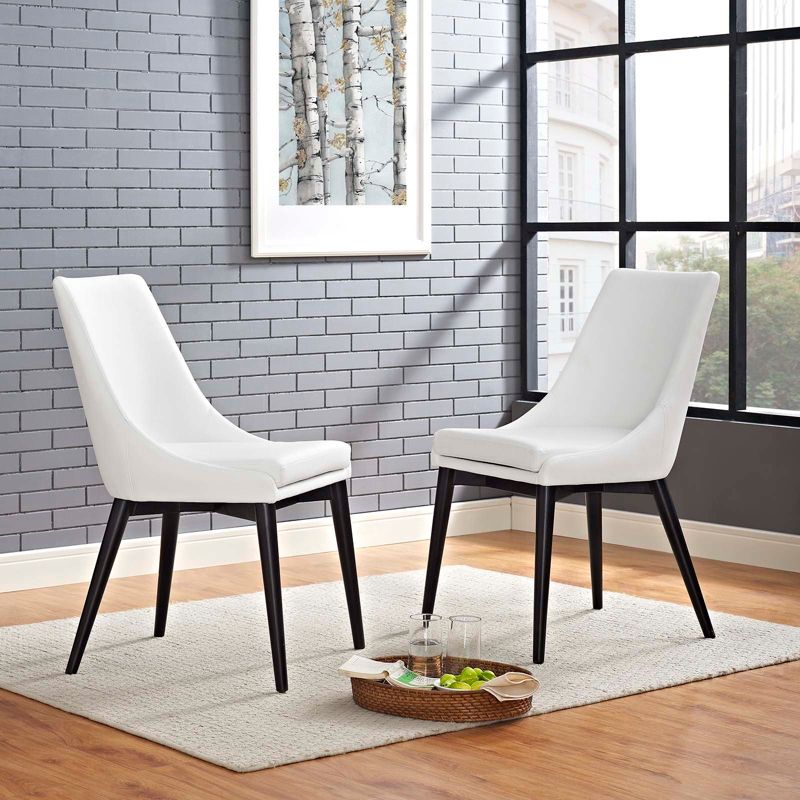 Set of 2 Viscount Dining Side Chair Vinyl - Modway, 3 of 8