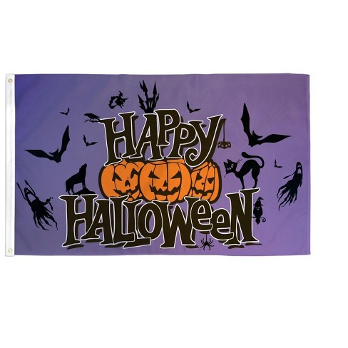 Maison 3'x'5' Ft Happy Halloween Bats Flag Perfect For Outdoor & Indoor Use - image 1 of 3