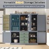73" Farmhouse Kitchen Pantry Cabinet with Adjustable Shelves and Large Drawers, Storage Cabinet for Dining room or living room-Maison Boucle - 3 of 4