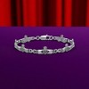 Slickblue Women's Sterling Silver Claddagh Link Bracelet, Marcasite Accents, Irish Symbol, Silver, 0.75"x0.23" - 2 of 4