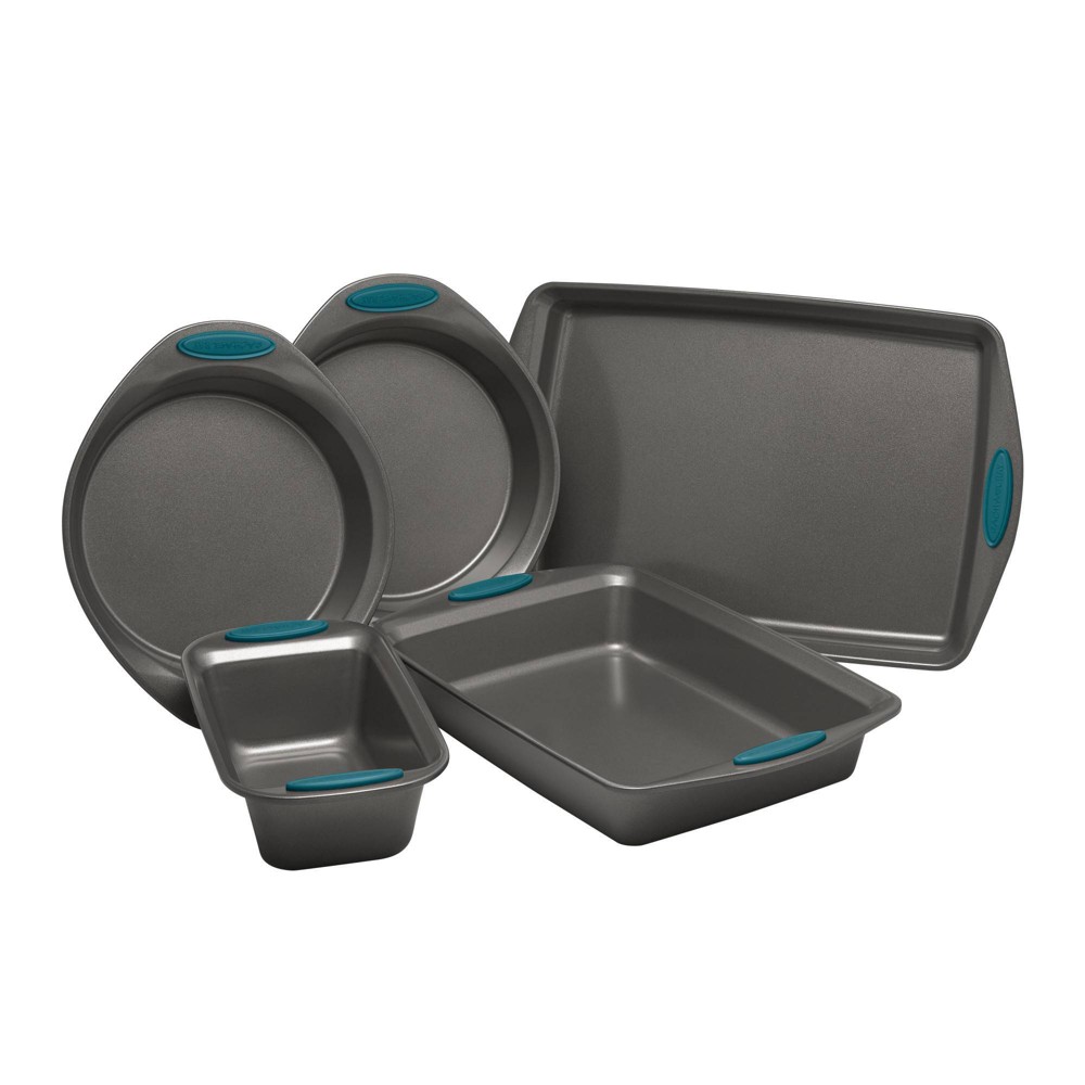 Photos - Bakeware Rachael Ray Yum-O Nonstick 5pc  Set Marine Blue: Silicone Handles, Oven-Safe, Dishwasher-Safe, Lifetime Warranty