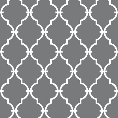 RoomMates 28.2" Modern Trellis P&S Wallpaper Gray