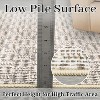 Acekool 5x7 Washable Area Rug, Modern Farmhouse Geometric, Non-Slip, Soft Low Pile, Easy Care Neutral Carpet for Living Room, Bedroom,  Light Brown - 2 of 4