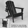 Rbied Folding Adirondack Chair with Cup Holder, Composite Adirondack Chair with Wood Texture - 2 of 4
