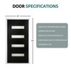 Lirago 36 x 80 Left Hand Inswing Black Fiberglass Front doors with Brickmould 4-9/16" Vinyl Frame Frosted Glass - 4 of 4