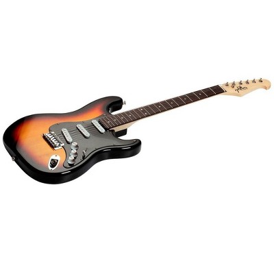 Monoprice Indio Cali Classic Electric Guitar - Sunburst, With Gig Bag