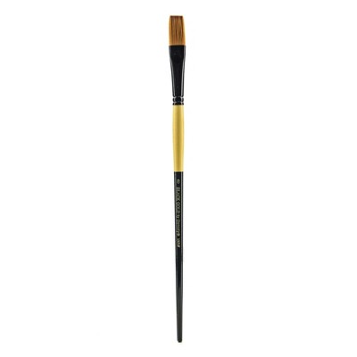 Dynasty Black Gold Series Long Handled Synthetic Flat Brushes, Series 1526