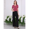 INSPIRE CHIC Women's Short Sleeve V Neck Button Down Wave Trim Summer Knit Cropped Cardigan - 2 of 4