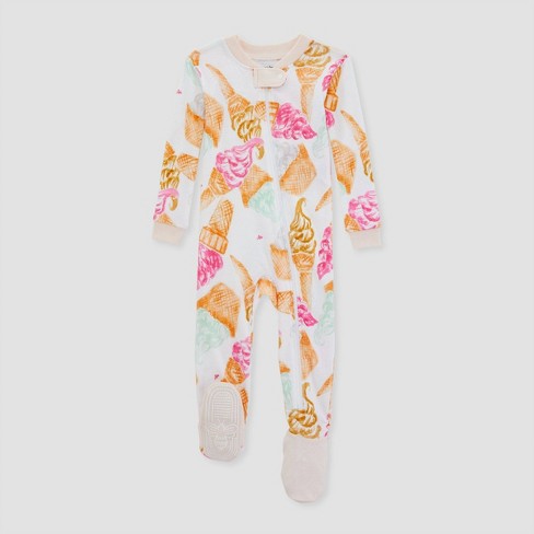 Uitwerpselen Mus Arctic Burt's Bees Baby® Baby Girls' Ice Cream Organic Cotton Footed Pajama -  Light Pink 6-9m : Target