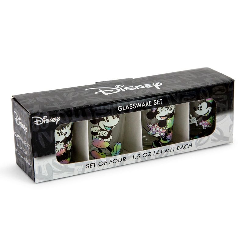 Silver Buffalo Disney Mickey and Minnie Mouse Rainbow 1.5-Ounce Mini Shot Glasses | Set of 4, 2 of 7