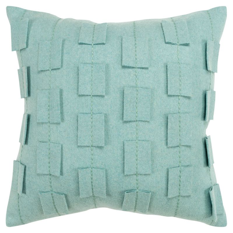 20&#34;x20&#34; Oversize Striped Solid Square Throw Pillow Cover Aqua Blue - Donny Osmond Home, 1 of 7