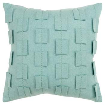20"x20" Oversize Striped Solid Square Throw Pillow Cover Aqua Blue - Donny Osmond Home