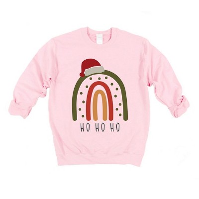 Simply Sage Market Women's Graphic Sweatshirt Boho Ho Ho Ho Rainbow
