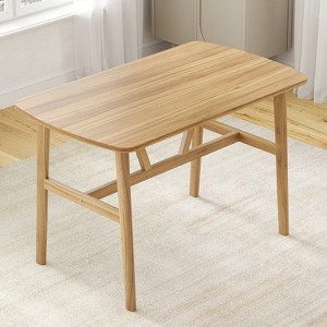 Lirago 47 Inch Rectangular Wood Dining Table for 4-6 People Modern Kitchen Table with Sturdy Metal Frame for Dining Room Kitchen Easy Assembly - 1 of 4