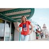 Womens Peace Sign American Flag T Shirt 4th Of July USA Patriotic Party Graphic Tee - Crazy Dog Women's T Shirt - 3 of 4