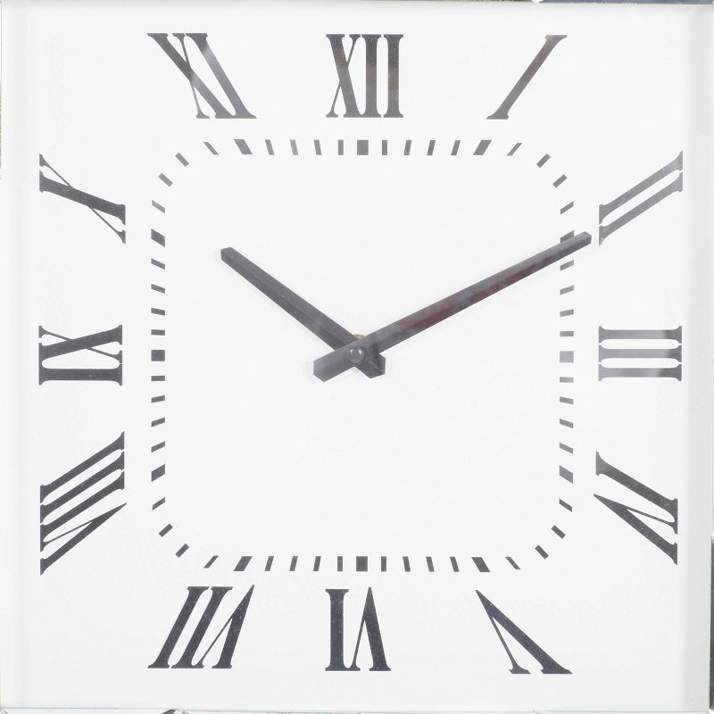 20&#34;x2&#34; Glass Starburst Mirrored Wall Clock Silver - Olivia &#38; May, 4 of 8