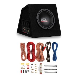 MTX 8-Inch 120W Subwoofer Enclosure And Soundstorm Wiring Kit | RTP8A + AKS8 - 1 of 4