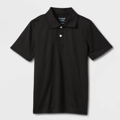 Kids' Short Sleeve Performance Uniform Polo Shirt - Cat & Jack™ Black