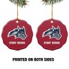 Stony Brook University Seawolves Logo Porcelain Scalloped Holiday Christmas Tree Ornament - 2 of 4