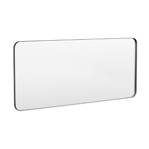 Tempered Glass Rounded Rectangle Framed Wall-Mounted Bathroom Vanity Mirror - 1 of 1