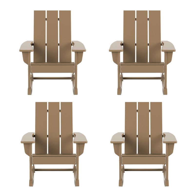 WestinTrends  Modern Adirondack Outdoor Rocking Chair (Set of 4), 1 of 4