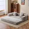 Whisen Sectional Compression Sofa Bed & Floor Futon Couch with Convertible Folding Design, Pillows and Armrests - 2 of 4