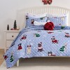 Greenland Home Fashions Winter Whiskers 3-Piece Quilt Set – King/Cal King, Festive Animal Design - 3 of 4