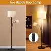 iMountek"Modern Mother Daughter Floor Lamp with Linen Shade, 3200K Brightness & 360° Adjustable Reading Light"Grey - 3 of 4