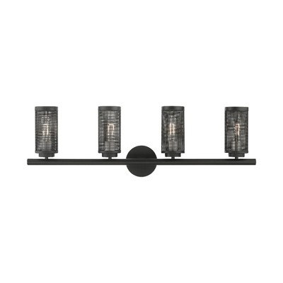 Livex Lighting Industro 4 - Light Vanity in  Black/Brushed Nickel