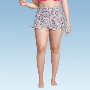 Lands' End Women's Ruffle Hem Mini Swim Skirt - 1 of 4