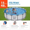 Bestway Steel Pro MAX 15' x 48" Prismatic Stone Above Ground Pool Set - 2 of 4