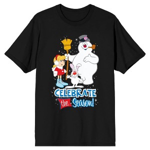 Frosty The Snowman Frosty And Friends Men's Black Tshirt - 1 of 1