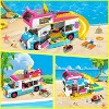 3-in-1 Camper Van Building Set, 494-Piece Beach Camping Blocks with Food Truck and Slide for Ages 6+ - 2 of 4